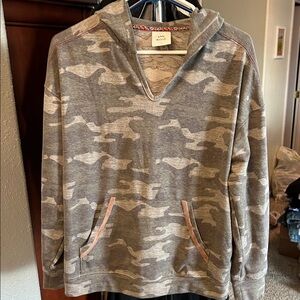 Knox Rose Gray Patterned Hoodie